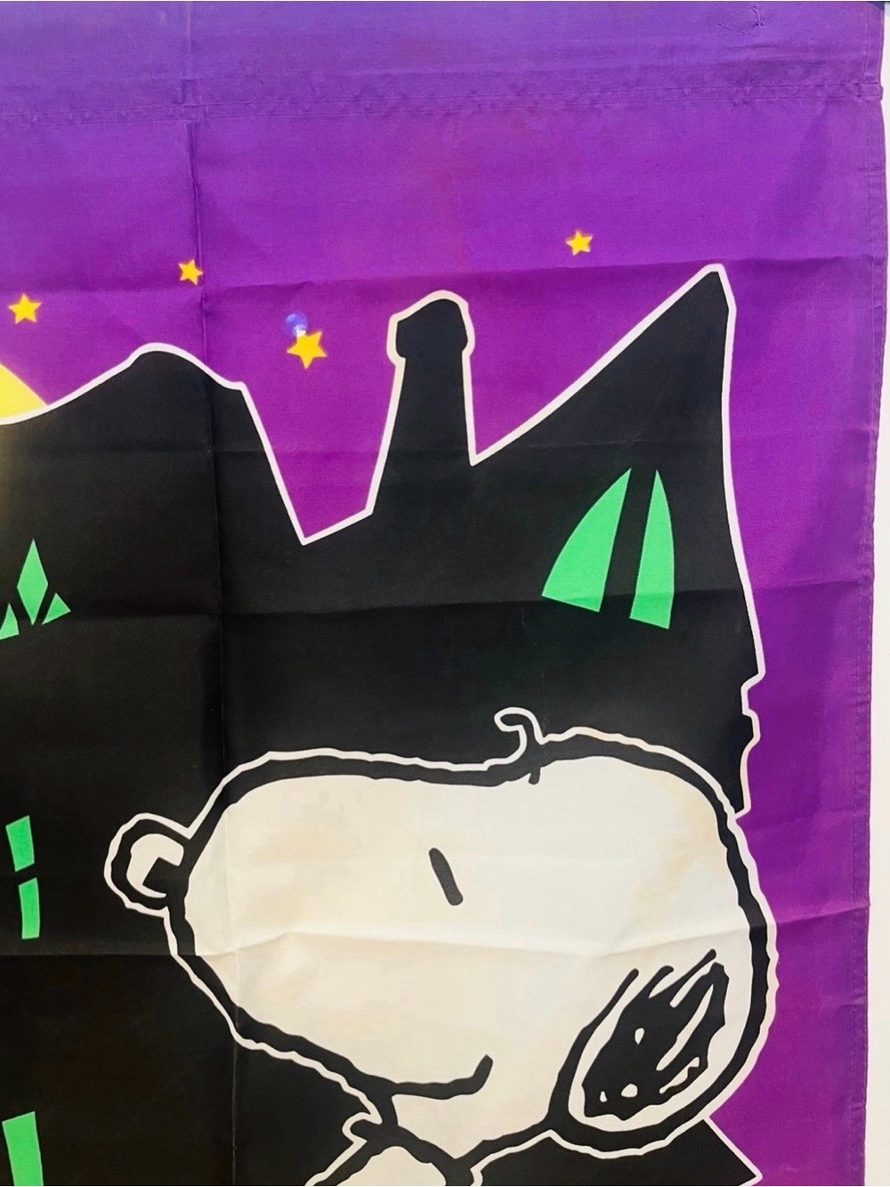 Snoopy & Woodstock Halloween Trick or Treat Peanuts Gang Vintage House Flag - Picture 10 of 12